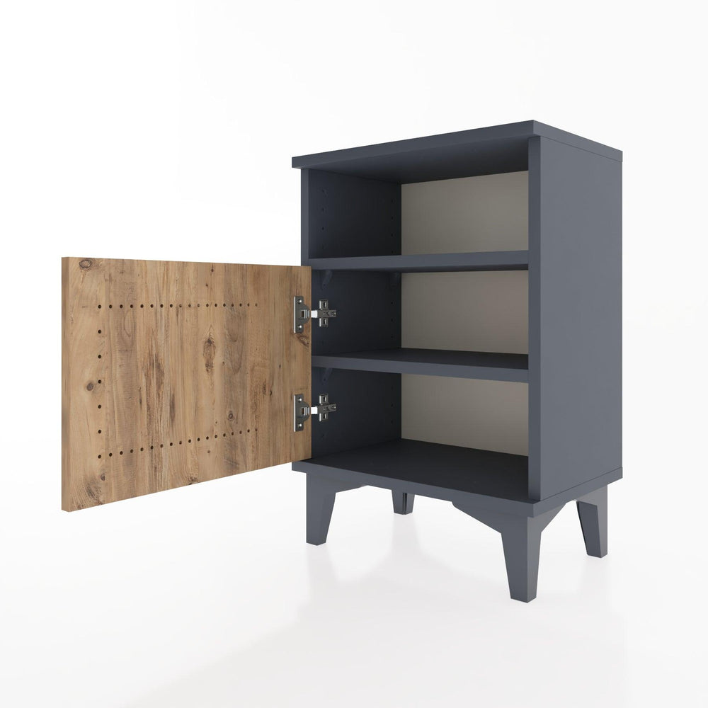 Woodntry Modüler Komodin Raf ve Tek Kapaklı 44x30x52 cm Antrasit - Woodntry