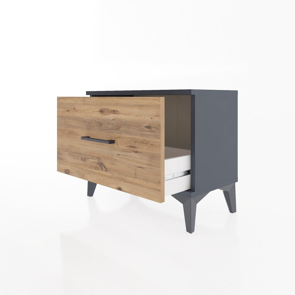 Woodntry Modular Nightstand Anthracite 60x30x36 cm Drawer C1-2