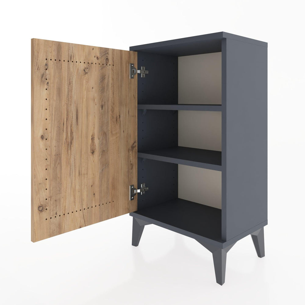 Woodntry Modüler Komodin Tek Kapaklı 44x30x68 cm Antrasit - Woodntry