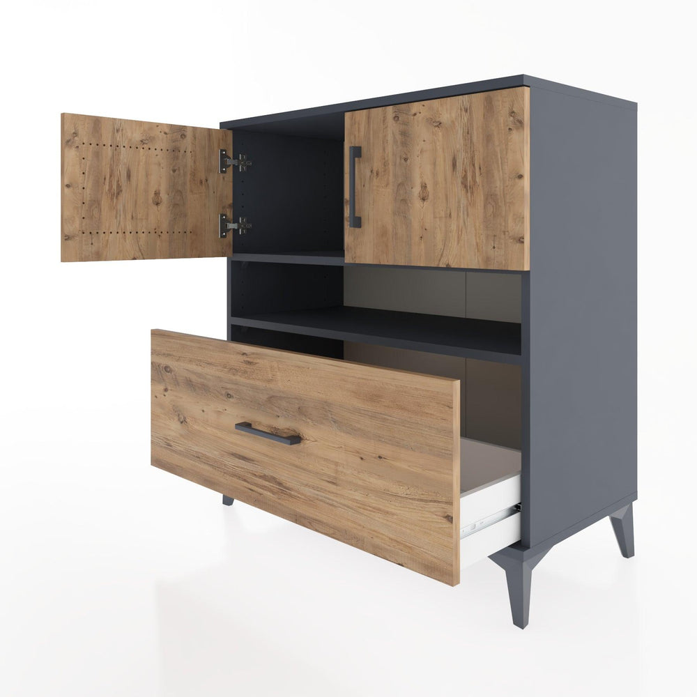Woodntry Modular Dresser Anthracite 88x44x84 cm Functional F112-2