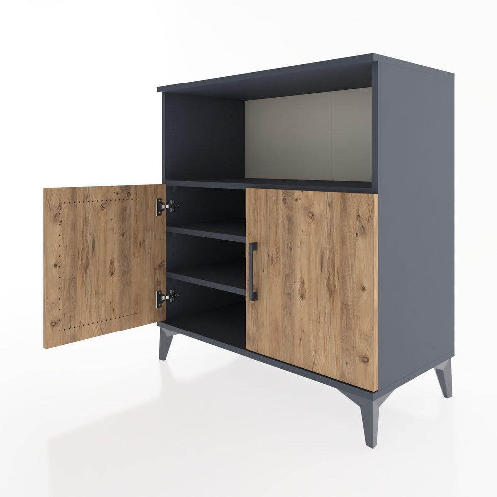 Woodntry Modular Dresser Anthracite 88x44x84 cm with Cover and Shelf KR40-2
