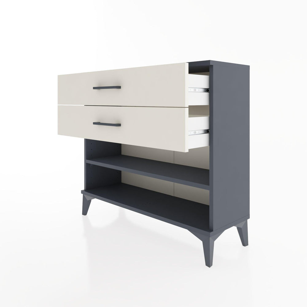 Woodntry Modüler Şifonyer İki Çekmeceli V1 88x30x68 cm Antrasit - Woodntry