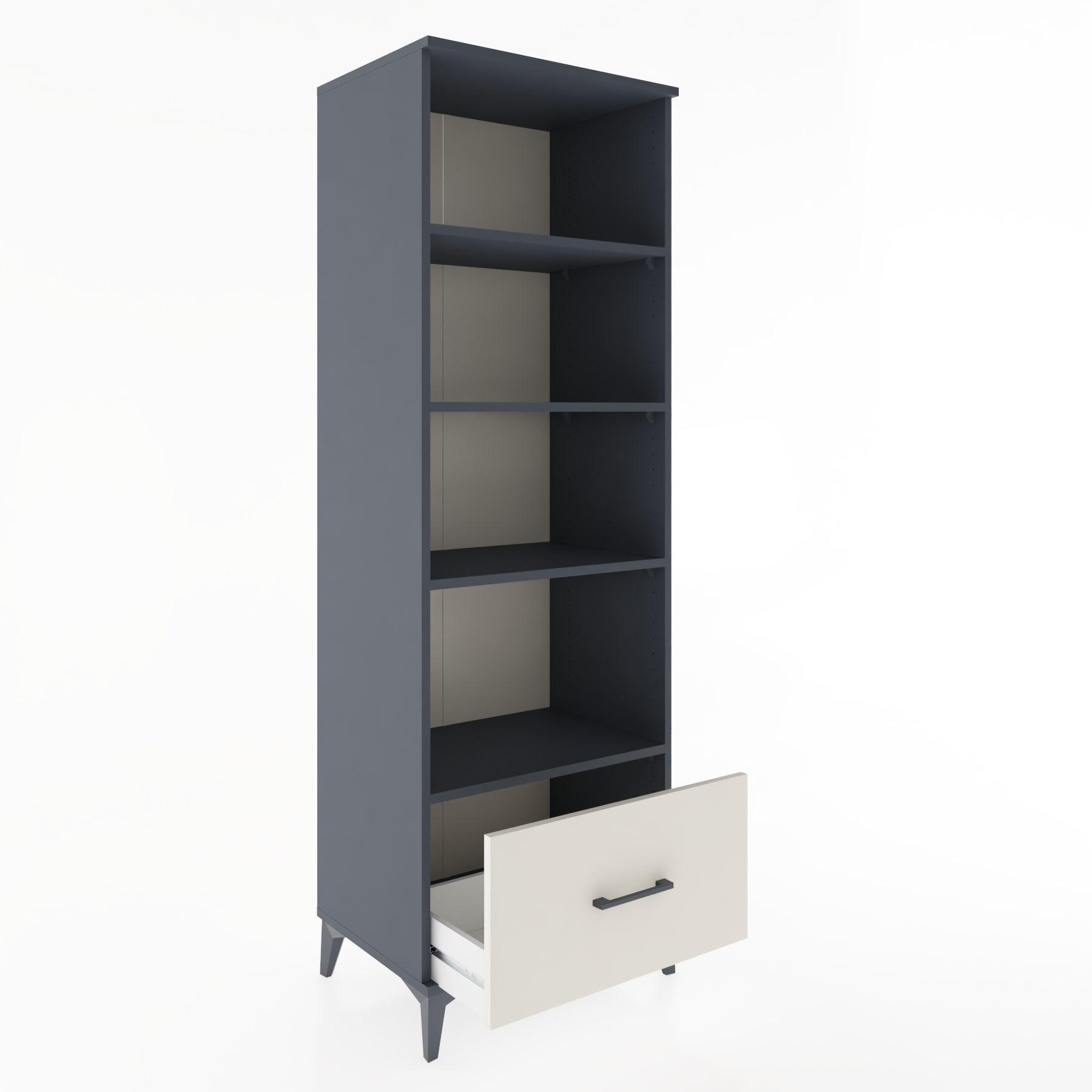 Woodntry Modular Cabinet Anthracite 60x44x170 cm with Drawers and Shelves CR44-2