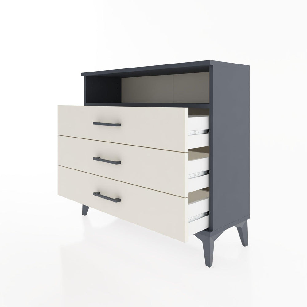 Woodntry Modüler Şifonyer Üç Çekmeceli V2 88x30x68 cm Antrasit - Woodntry