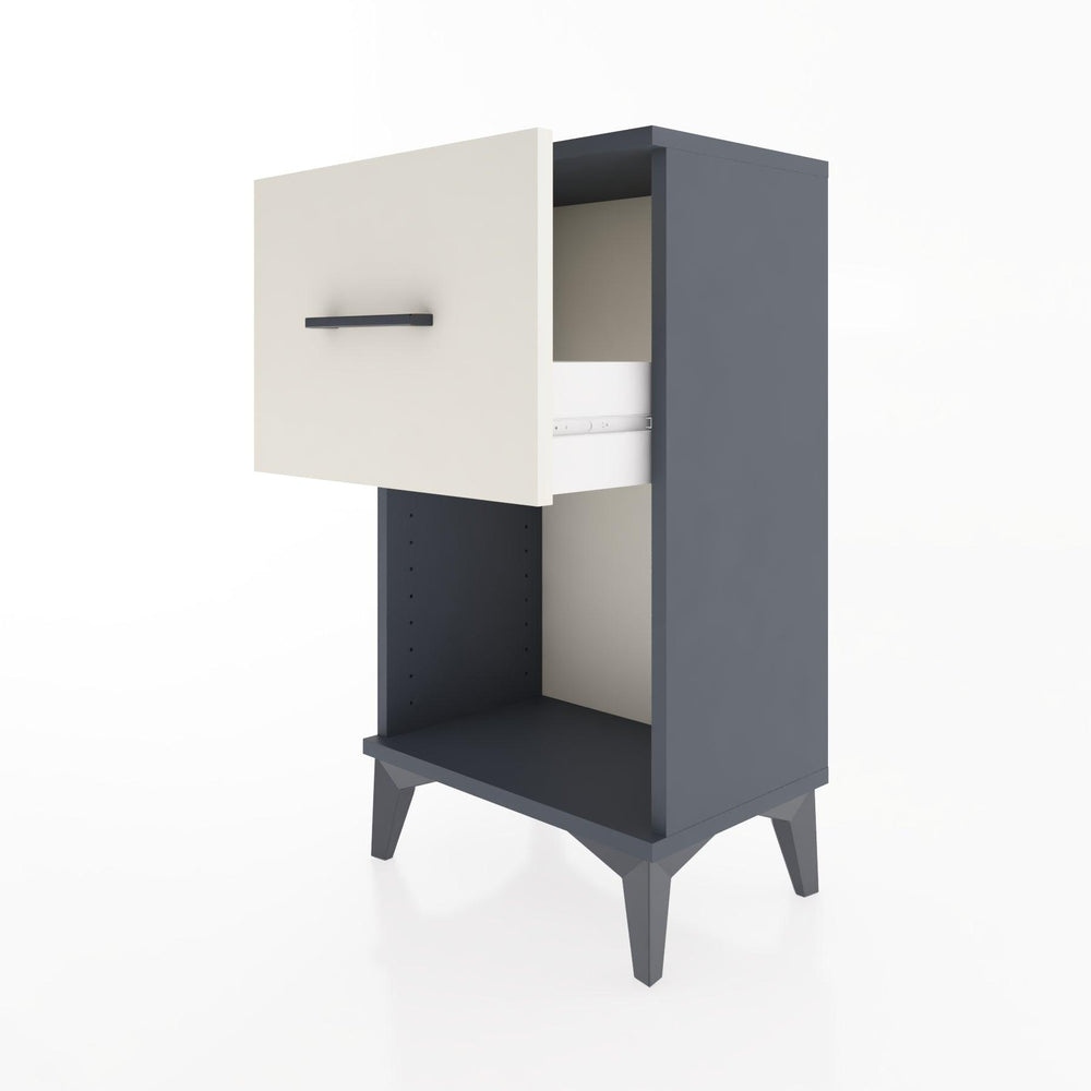 Woodntry Modüler Komodin Tek Çekmece ve Raflı V1 44x30x68 cm Antrasit - Woodntry