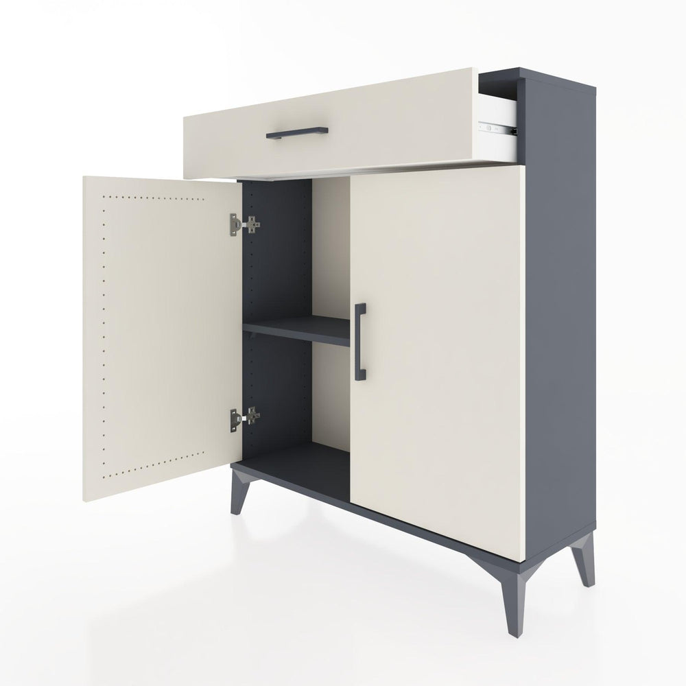 Woodntry Modular Dresser Anthracite 88x30x94 cm with Cover and Drawer KC1-2