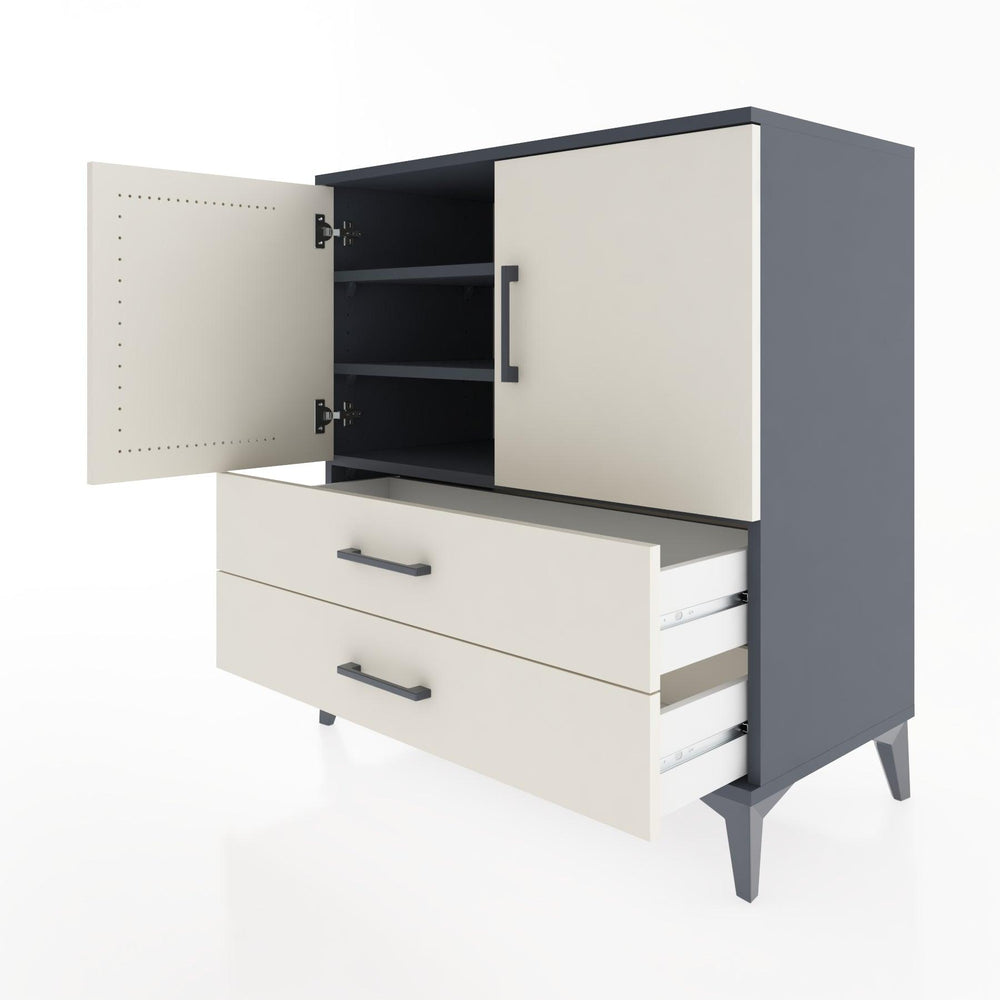 Woodntry Modular Dresser Anthracite 88x44x84 cm with Cover and Drawer KC22-2