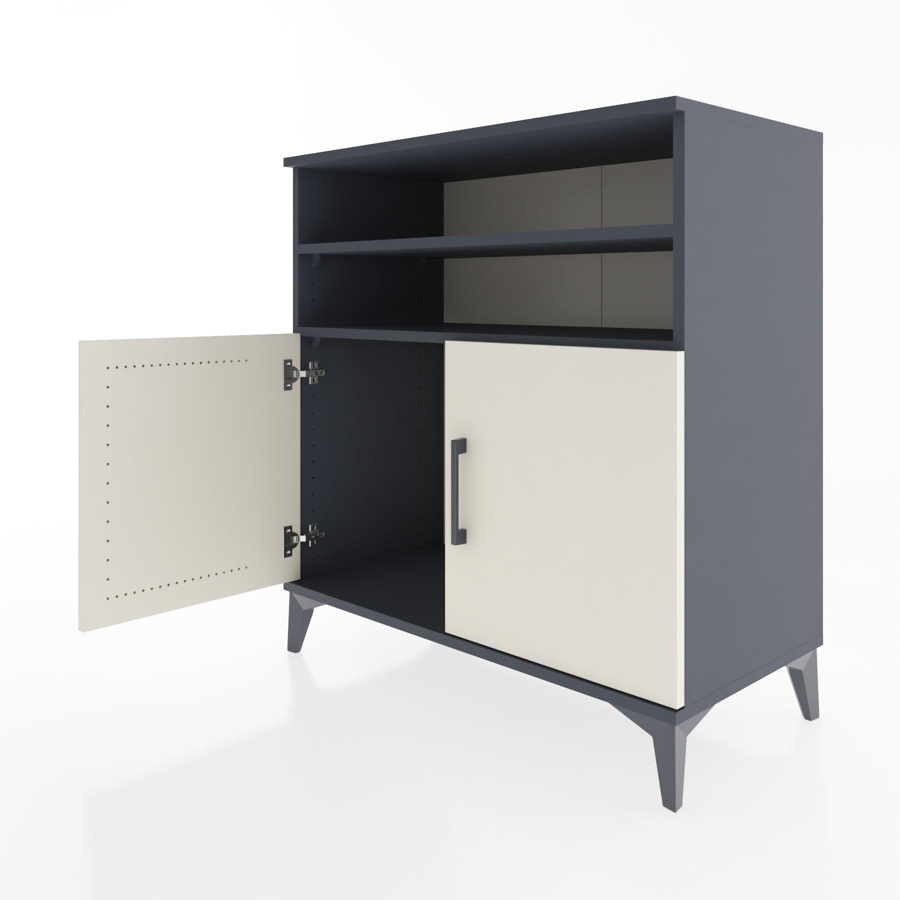Woodntry Modular Dresser Anthracite 88x44x84 cm with Cover and Shelf KR39-2