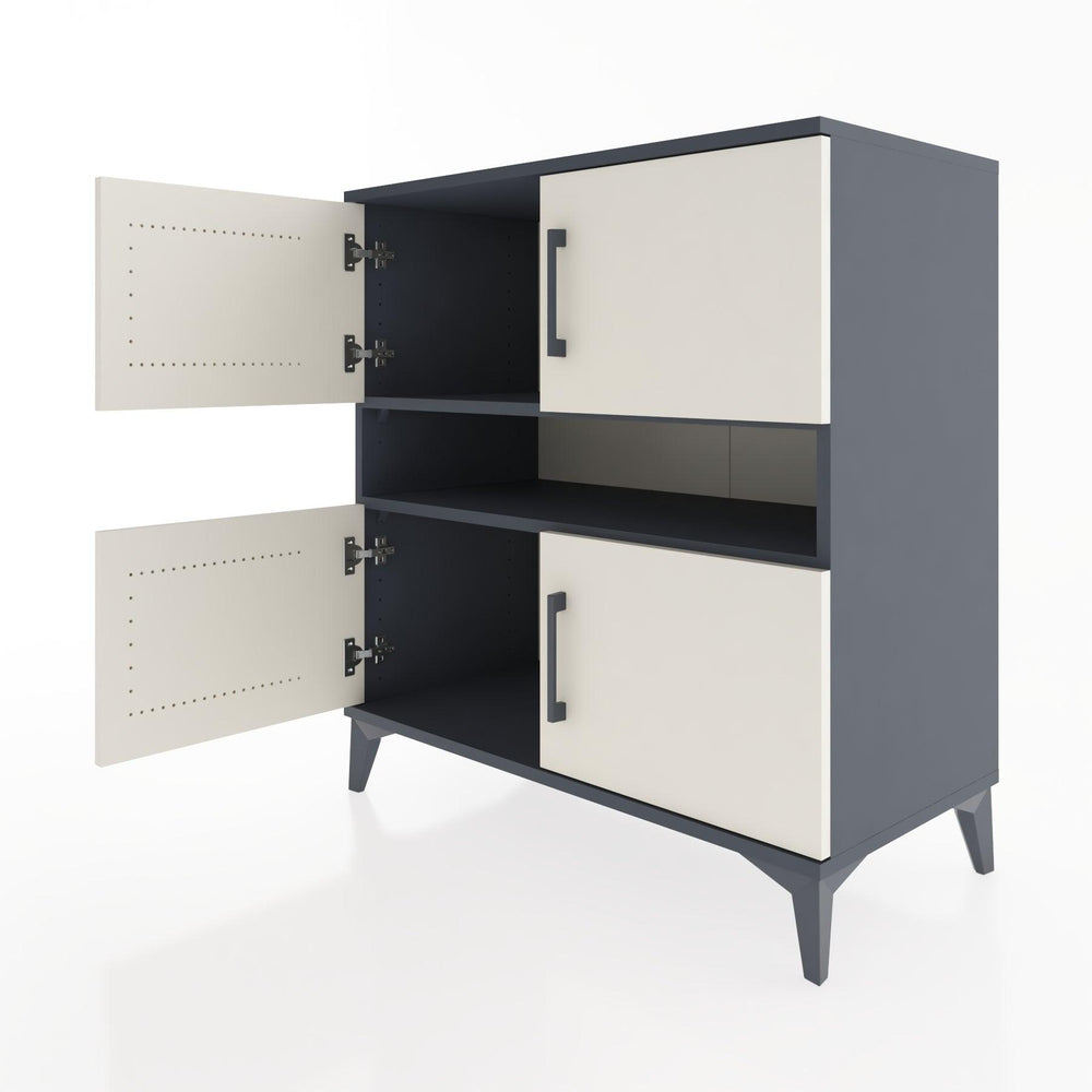 Woodntry Modular Dresser Anthracite 88x44x84 cm with Cover and Shelf KR104-2