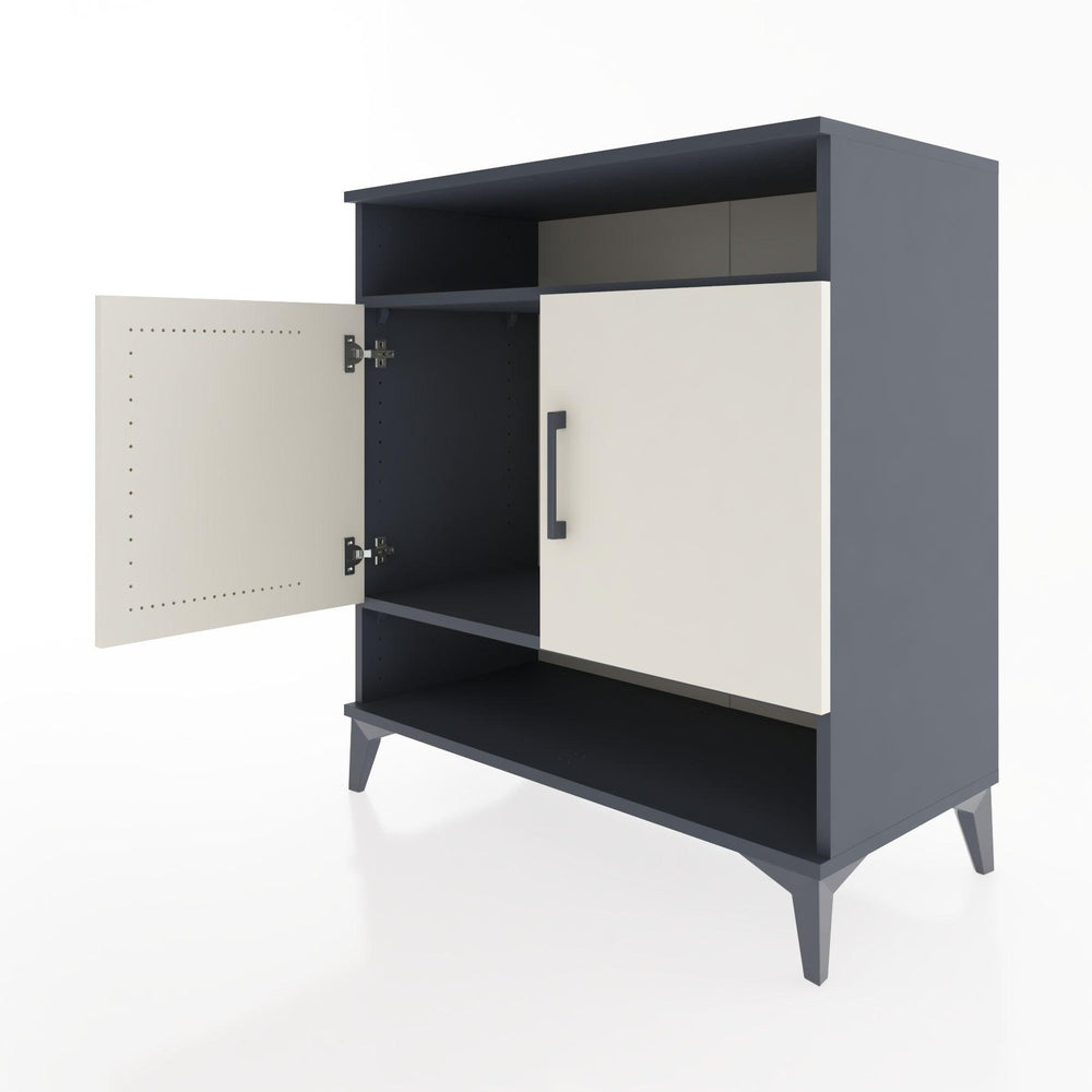 Woodntry Modüler Şifonyer Antrasit 88x44x84 cm Kapaklı ve Raflı KR69-2