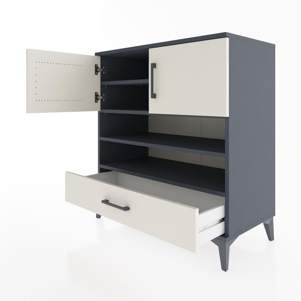 Woodntry Modüler Şifonyer Antrasit 88x44x84 cm Fonksiyonel F93-2