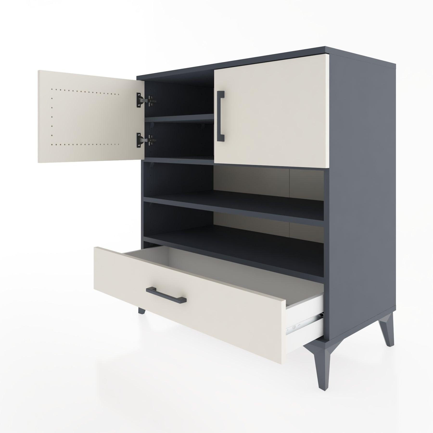 Woodntry Modular Dresser Anthracite 88x44x84 cm Functional F93-2