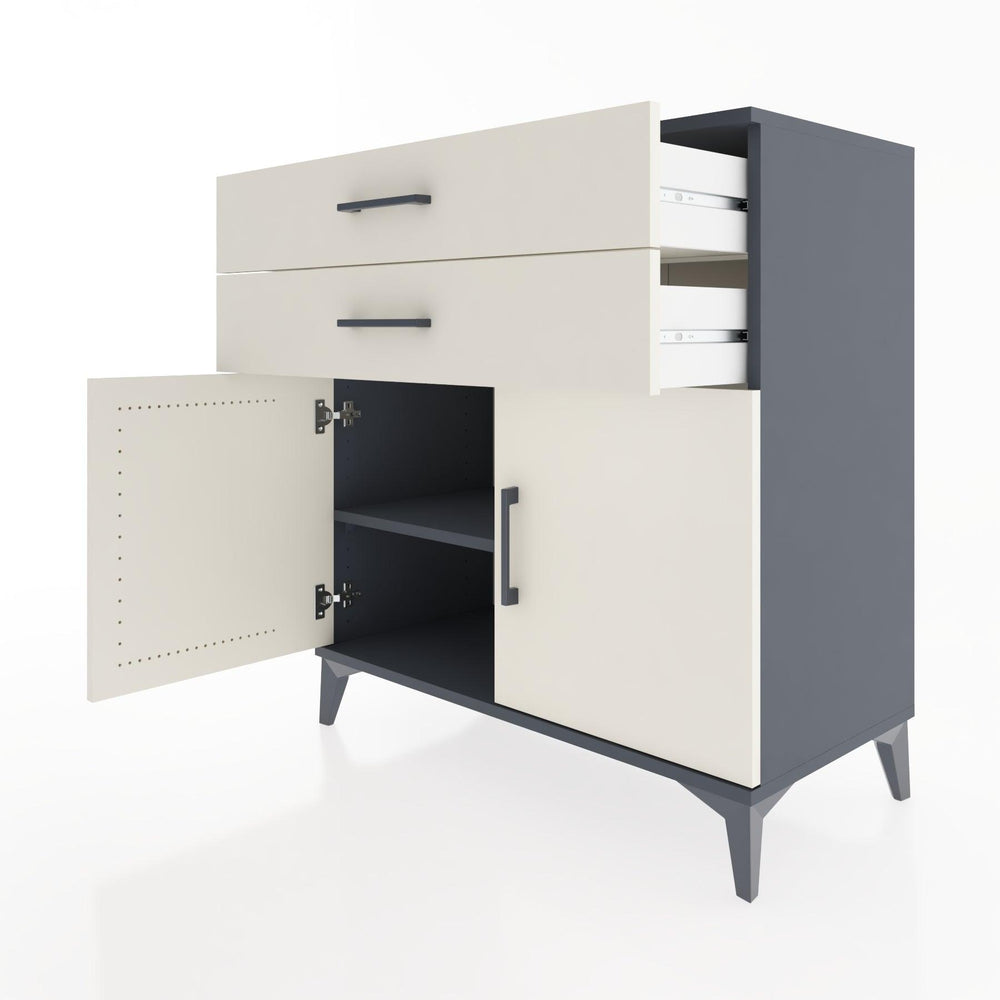 Woodntry Modular Dresser Anthracite 88x44x84 cm with Cover and Drawer KC32-2