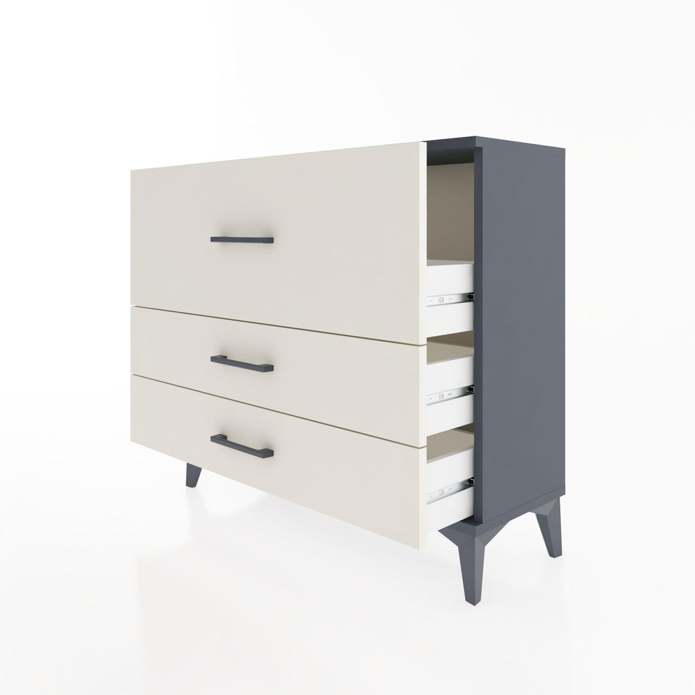 Woodntry Modüler Şifonyer Üç Çekmeceli V4 88x30x68 cm Antrasit - Woodntry