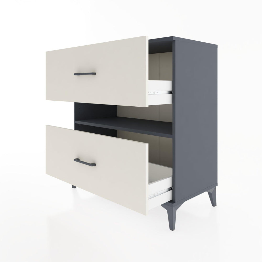 Woodntry Modular Dresser Anthracite 88x44x84 cm with Drawers and Shelves CR2-2