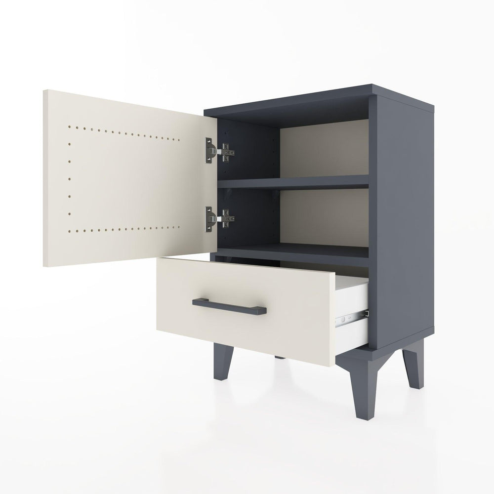 Woodntry Modüler Komodin Kapak ve Çekmeceli 44x30x52 cm Antrasit - Woodntry