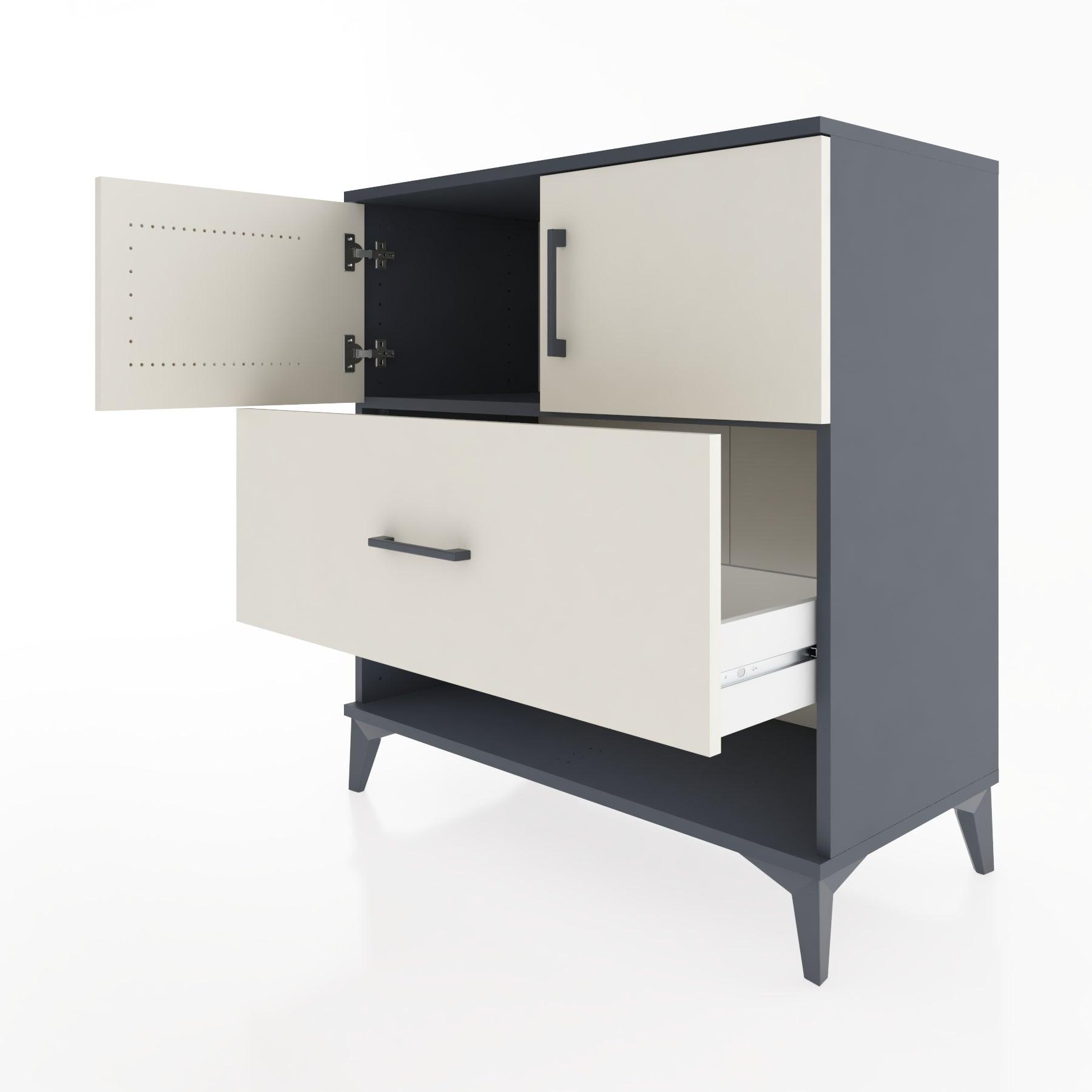 Woodntry Modular Dresser Anthracite 88x44x84 cm Functional F120-2