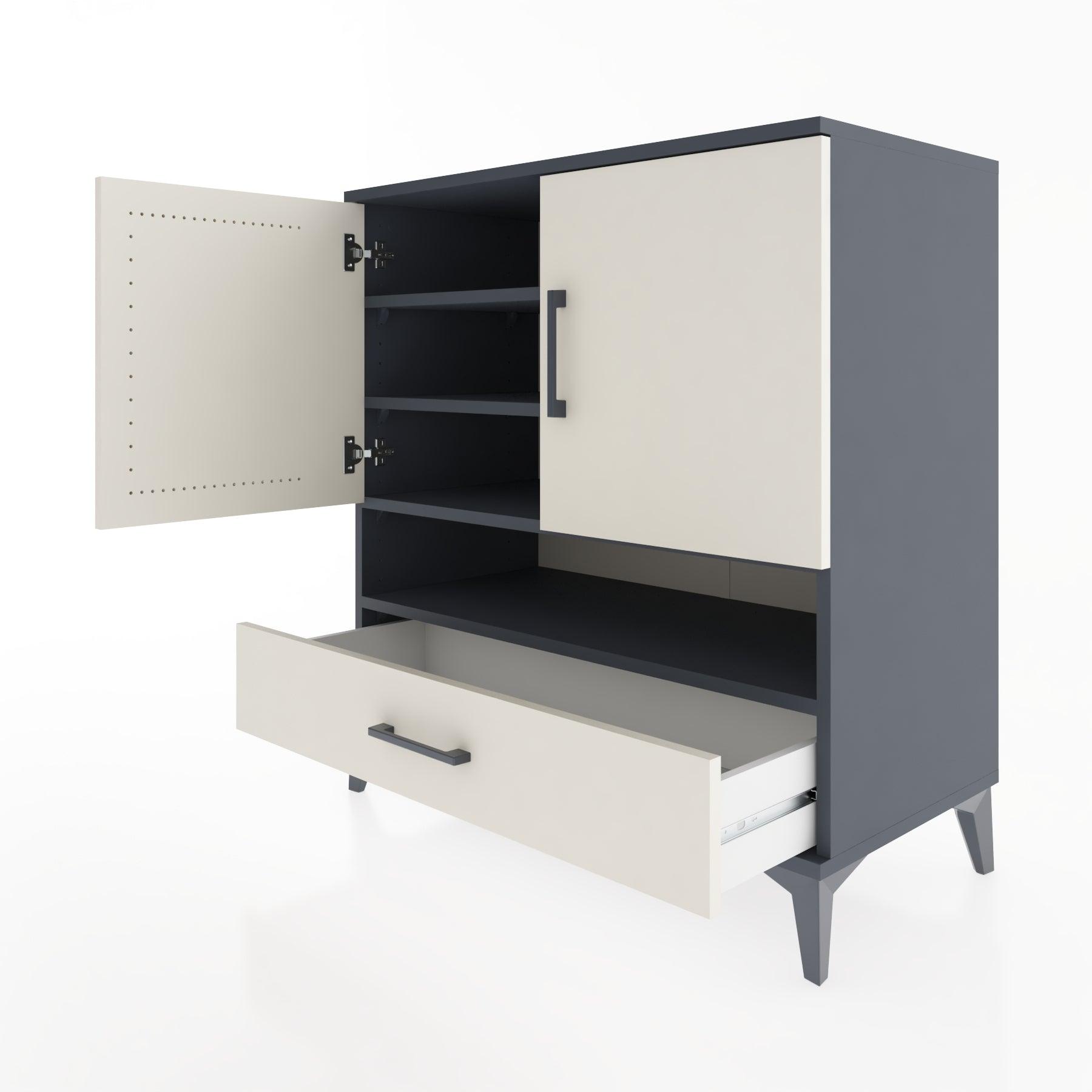 Woodntry Modular Dresser Anthracite 88x44x84 cm Functional F28-2