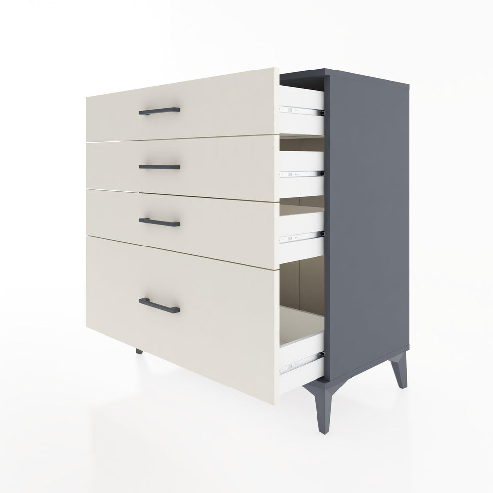 Woodntry Modüler Şifonyer Antrasit 88x44x84 cm Çekmeceli C8-2