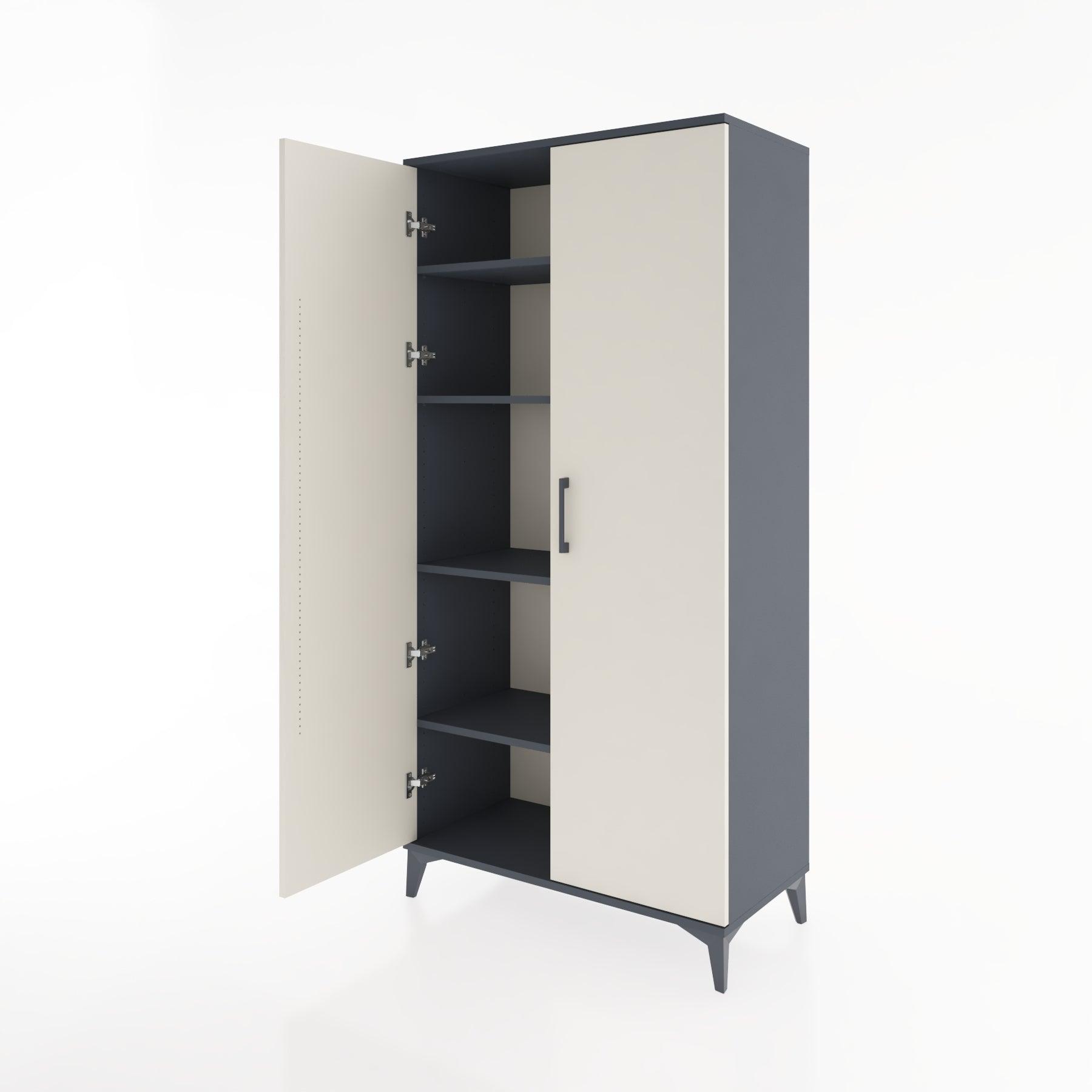 Woodntry Modular Cabinet Anthracite 88x44x170 cm with Cover K9-2