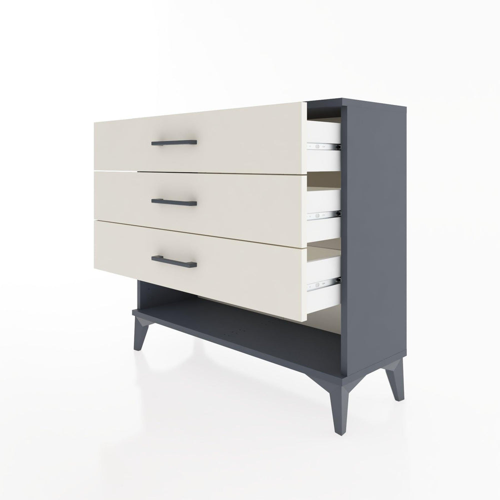 Woodntry Modüler Şifonyer Üç Çekmeceli V1 88x30x68 cm Antrasit - Woodntry