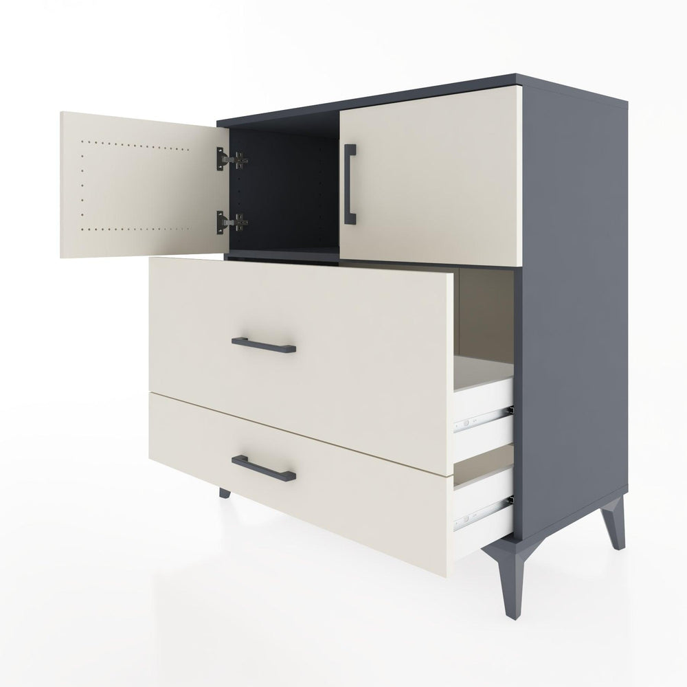 Woodntry Modular Dresser Anthracite 88x44x84 cm with Cover and Drawer KC114-2