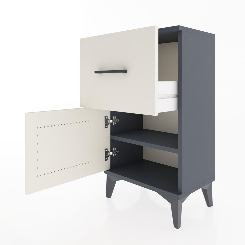 Woodntry Modüler Komodin Çekmece ve Kapaklı V1 44x30x68 cm Antrasit - Woodntry