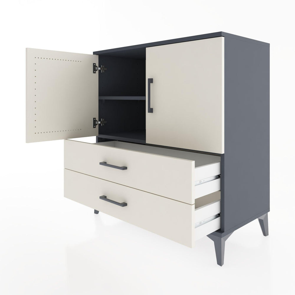 Woodntry Modular Dresser Anthracite 88x44x84 cm with Cover and Drawer KC23-2