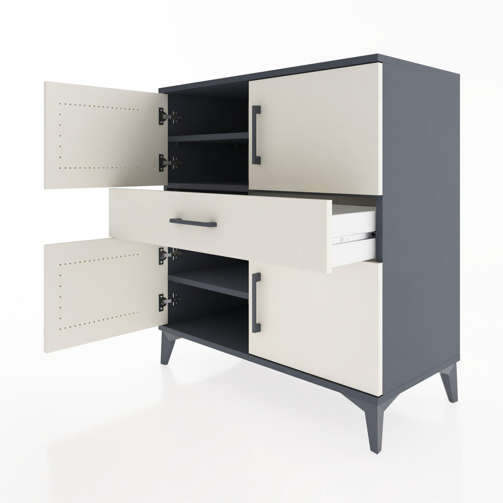 Woodntry Modular Dresser Anthracite 88x44x84 cm with Cover and Drawer KC101-2