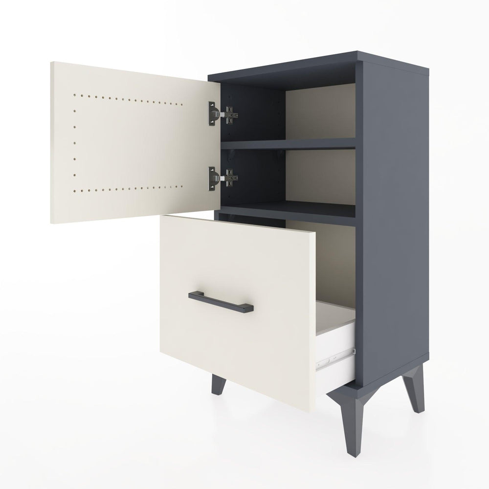 Woodntry Modüler Komodin Çekmece ve Kapaklı V2 44x30x68 cm Antrasit - Woodntry