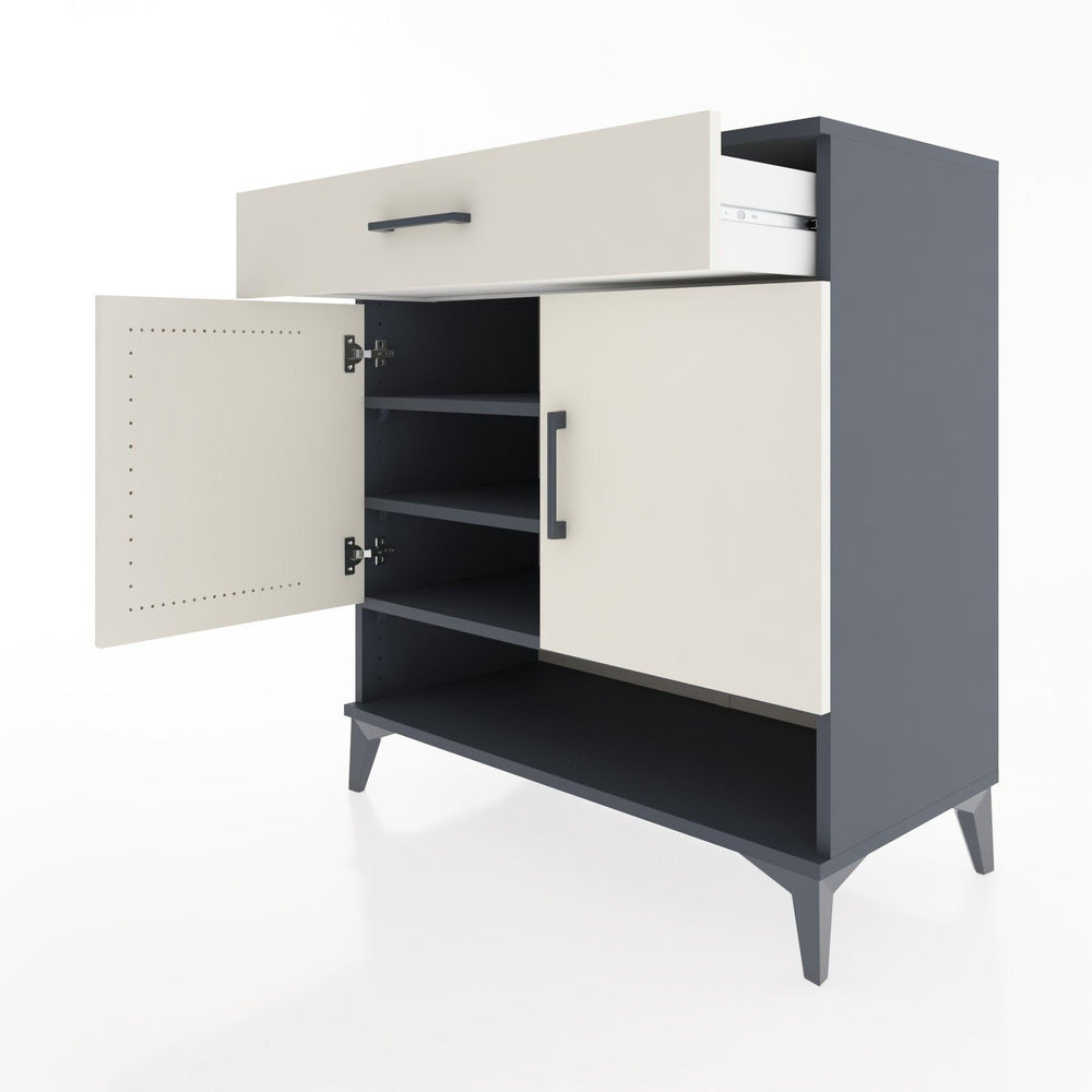 Woodntry Modüler Şifonyer Antrasit 88x44x84 cm Fonksiyonel F64-2