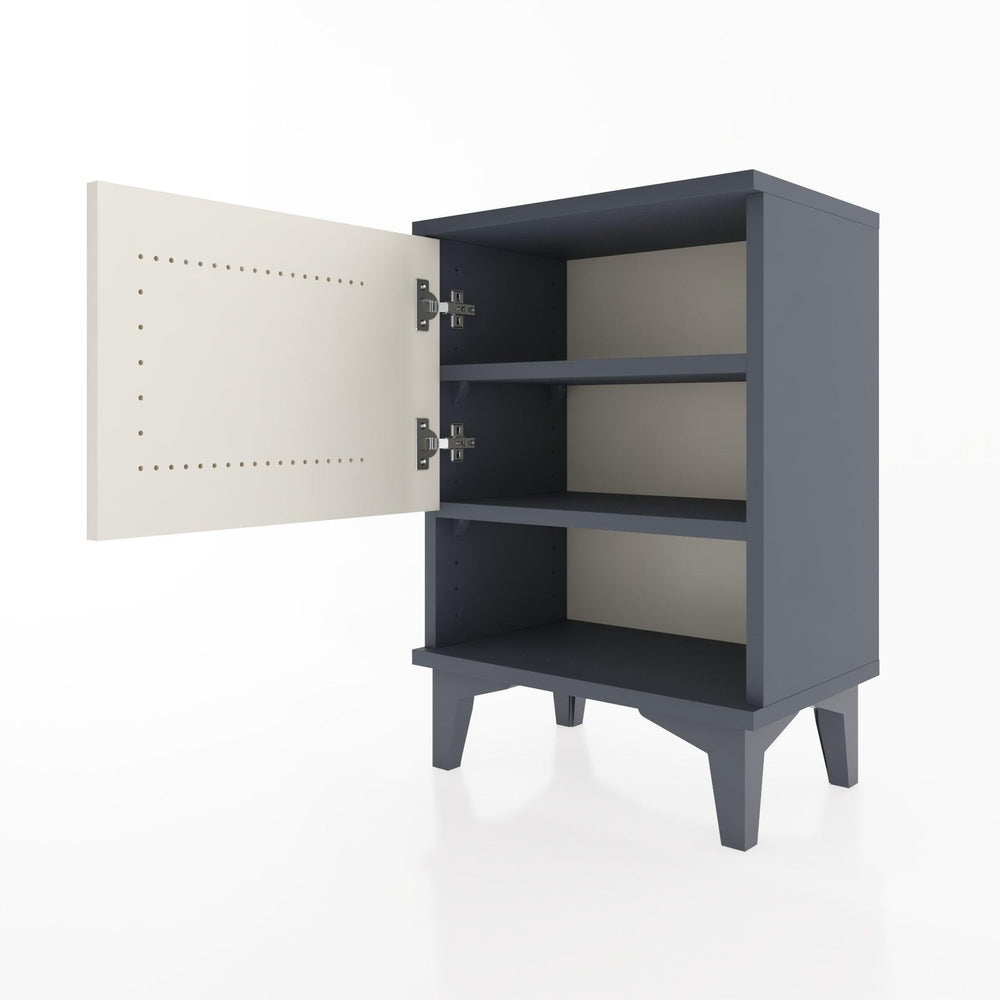 Woodntry Modüler Komodin Tek Kapak ve Raflı 44x30x52 cm Antrasit - Woodntry