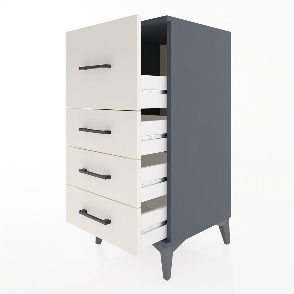 Woodntry Modular Nightstand Anthracite 44x44x84 cm Drawer C1-2