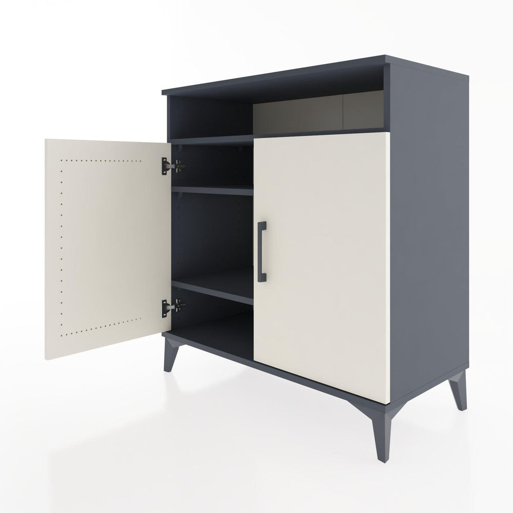 Woodntry Modüler Şifonyer Antrasit 88x44x84 cm Kapaklı ve Raflı KR83-2