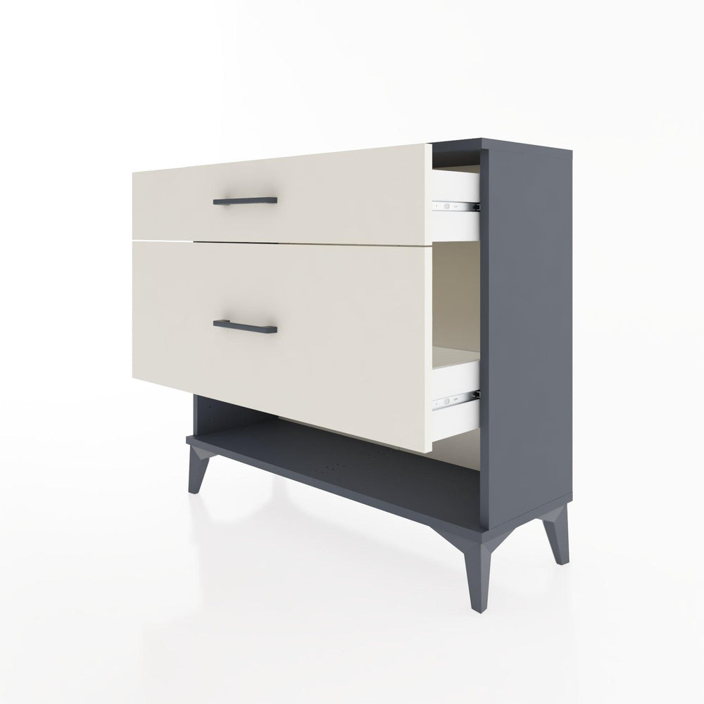 Woodntry Modüler Şifonyer İki Çekmeceli V8 88x30x68 cm Antrasit - Woodntry