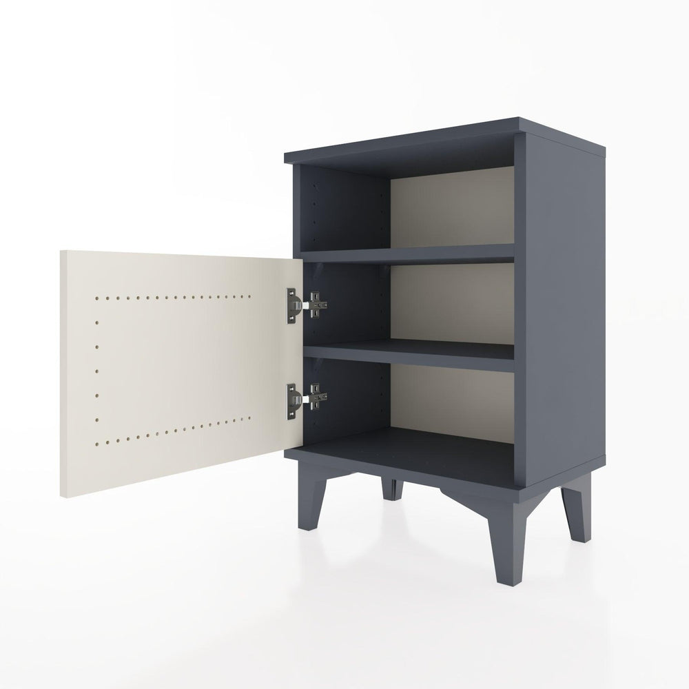 Woodntry Modüler Komodin Raf ve Tek Kapaklı 44x30x52 cm Antrasit - Woodntry