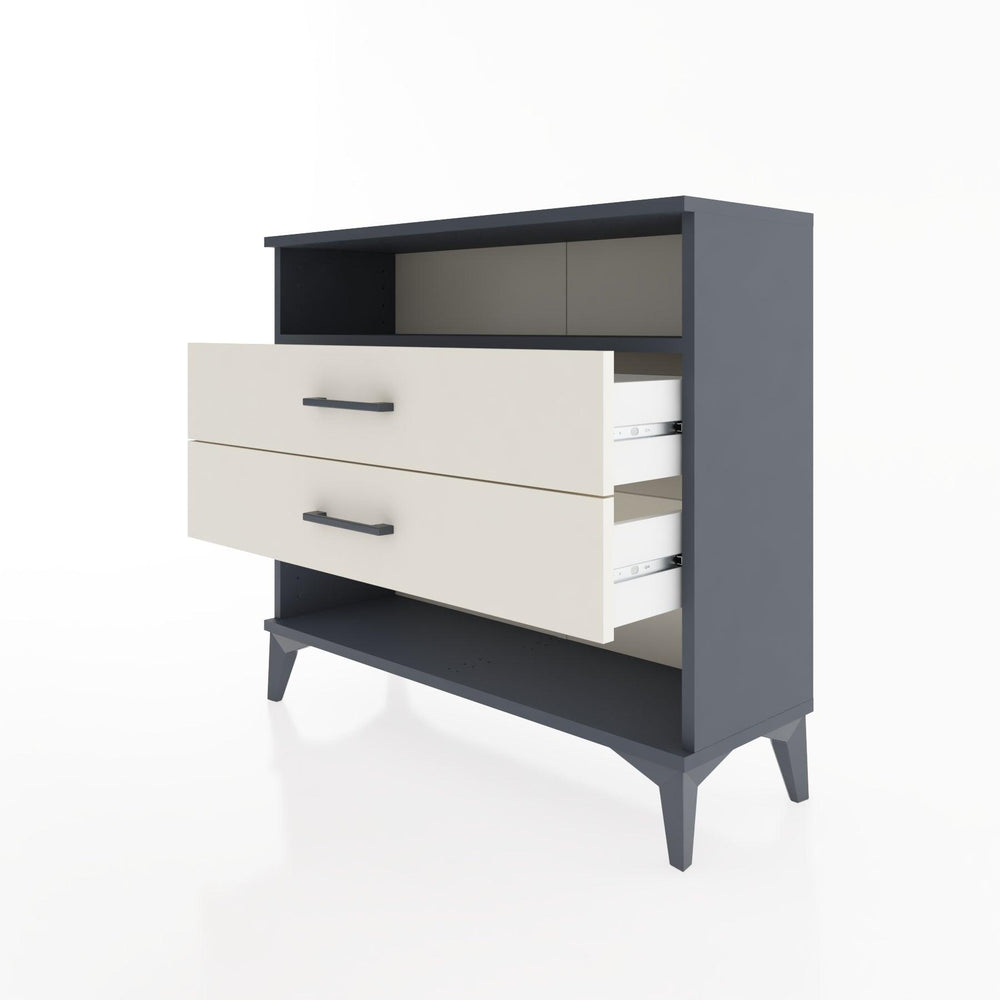 Woodntry Modüler Şifonyer İki Çekmeceli V3 88x30x68 cm Antrasit - Woodntry