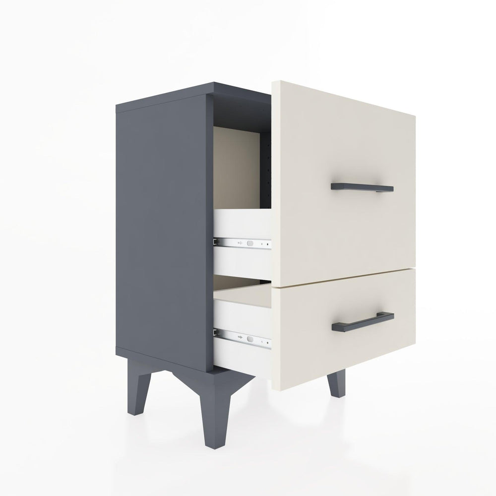 Woodntry Modüler Komodin Büyük ve Küçük Çekmece 44x30x52 cm Antrasit - Woodntry