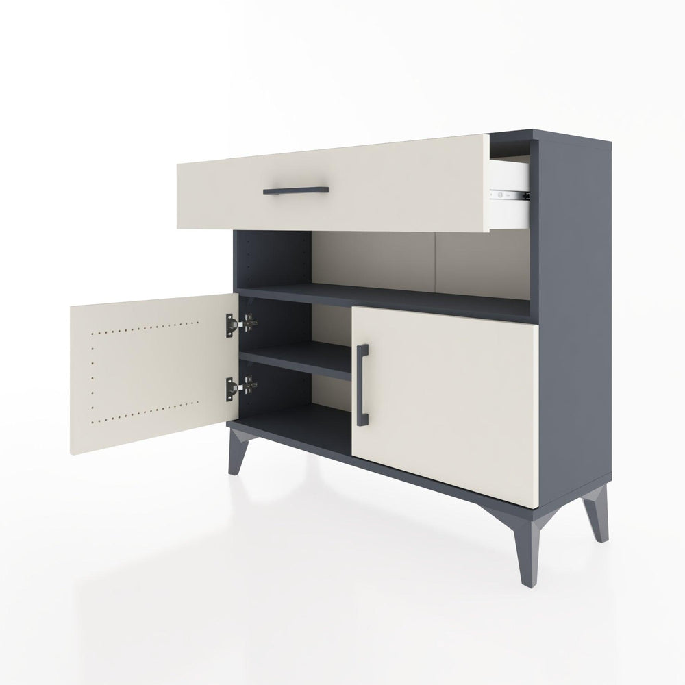 Woodntry Modüler Şifonyer Çekmece ve Kapaklı T1 88x30x94 cm Antrasit - Woodntry