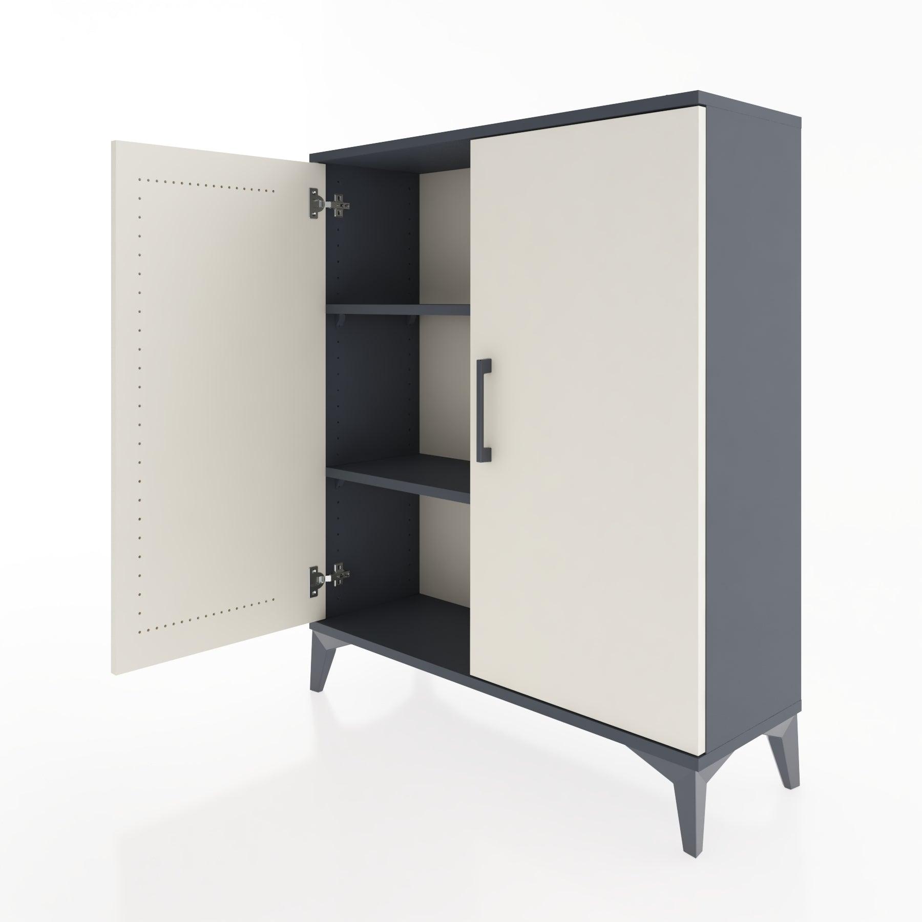 Woodntry Modüler Şifonyer Antrasit 88x30x94 cm Kapaklı K5-2