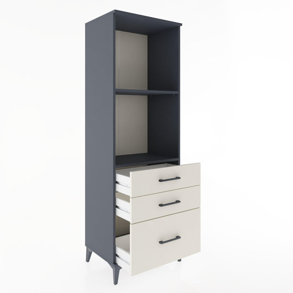 Woodntry Modular Cabinet Anthracite 60x44x170 cm with Drawers and Shelves CR42-2