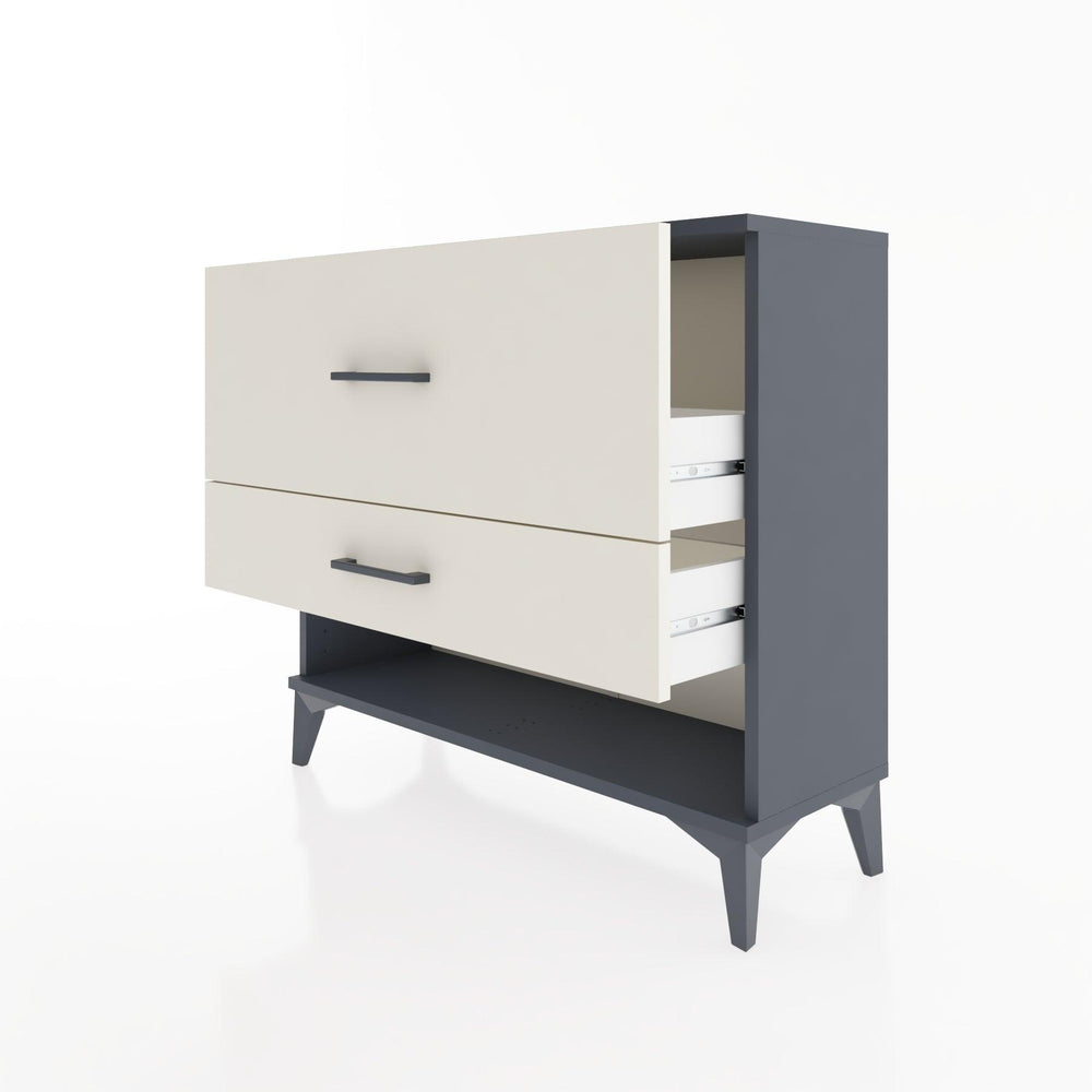 Woodntry Modüler Şifonyer İki Çekmeceli V5 88x30x68 cm Antrasit - Woodntry