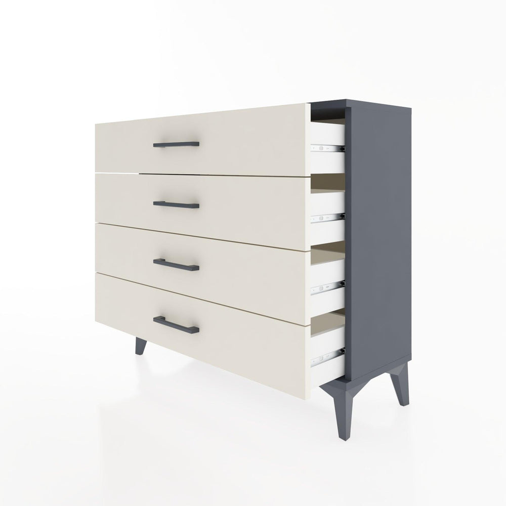 Woodntry Modüler Şifonyer 4 Çekmeceli 88x30x68 cm Antrasit - Woodntry