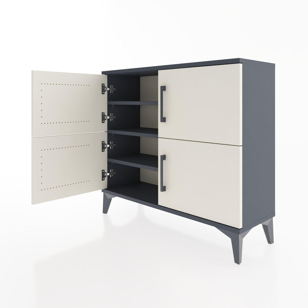 Woodntry Modüler Şifonyer Dört Kapaklı 88x30x68 cm Antrasit - Woodntry