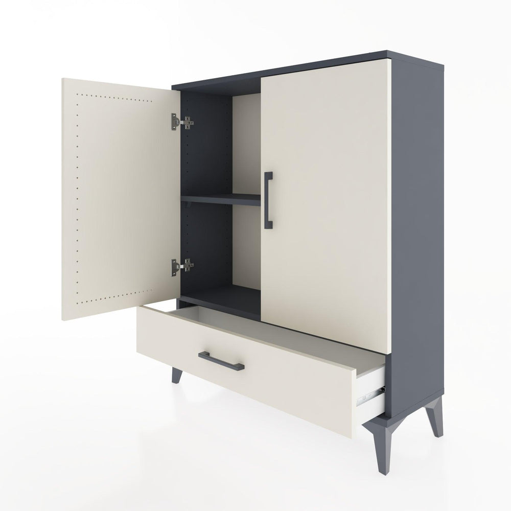Woodntry Modular Dresser Anthracite 88x30x94 cm with Cover and Drawer KC2-2