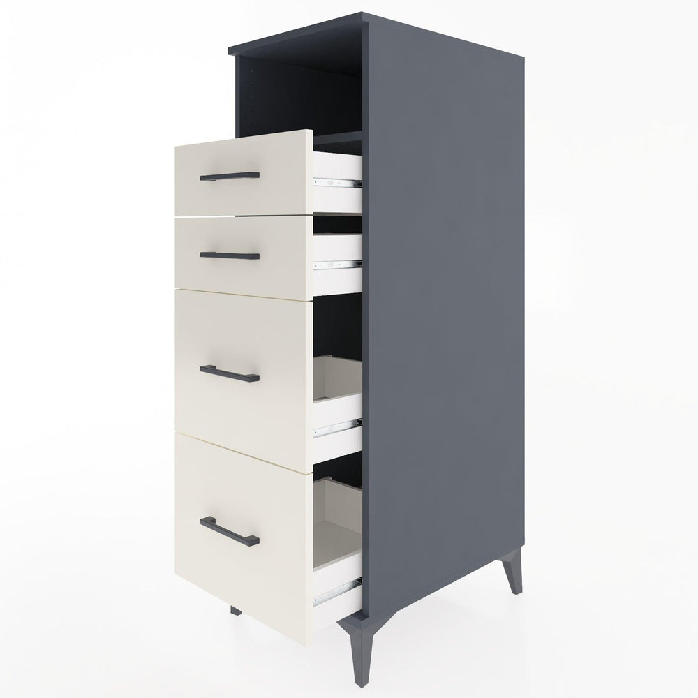 Woodntry Modular Cabinet Anthracite 44x30x122 cm with Drawers and Shelves CR101-2