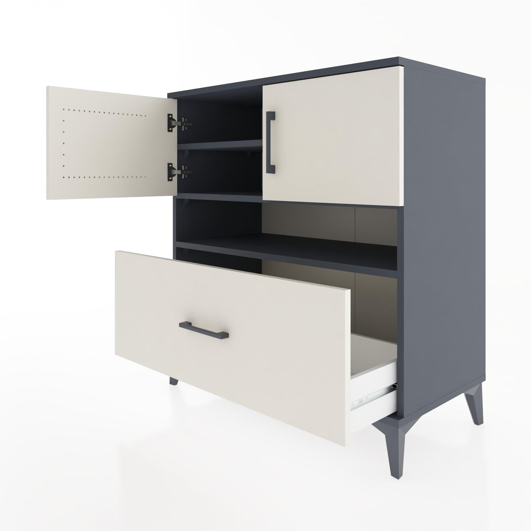 Woodntry Modular Dresser Anthracite 88x44x84 cm Functional F111-2