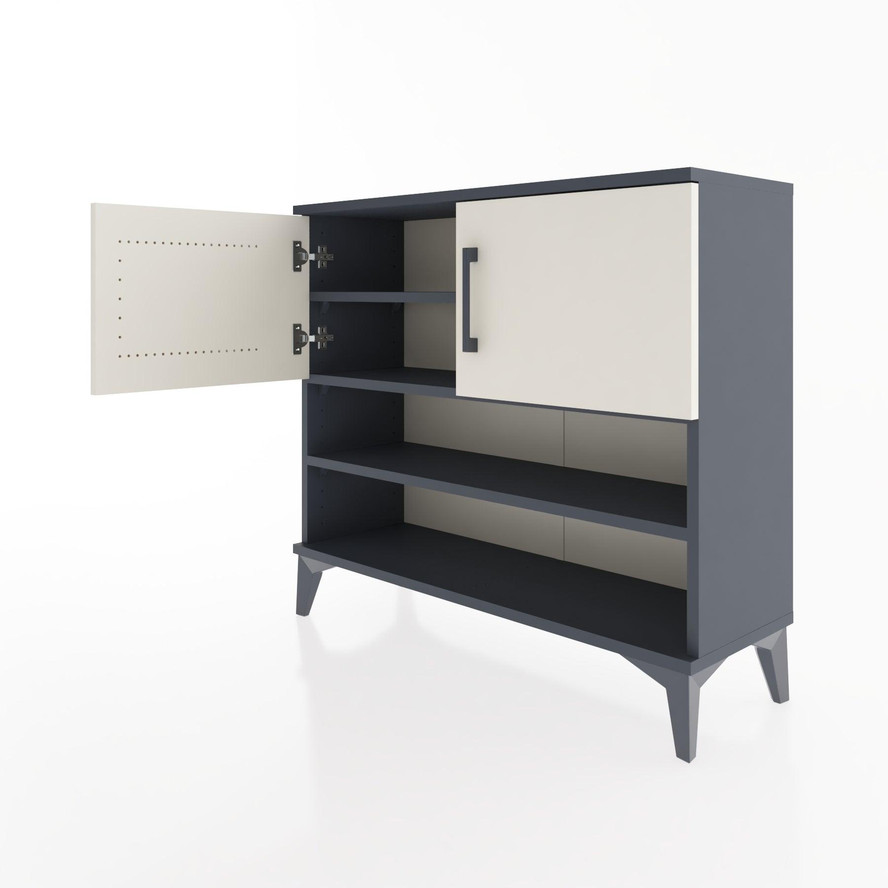 Woodntry Modüler Şifonyer İki Kapak ve Raflı V2 88x30x68 cm Çam - Woodntry