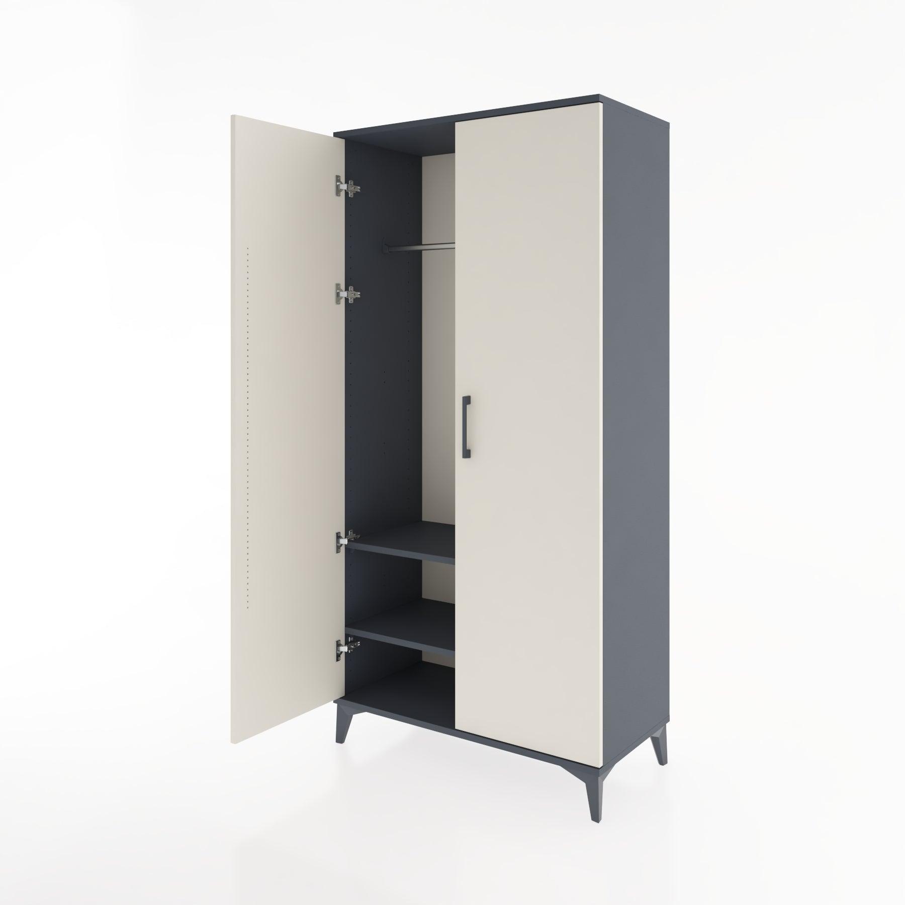 Woodntry Modular Cabinet Anthracite 88x44x170 cm with Cover K31-2