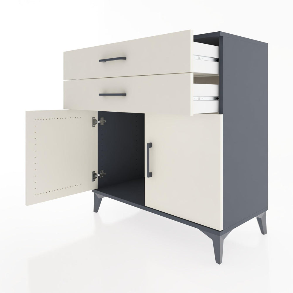 Woodntry Modular Dresser Anthracite 88x44x84 cm with Cover and Drawer KC33-2